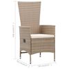 vidaXL 7 Piece Garden Dining Set Beige