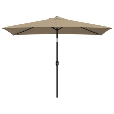 vidaXL Outdoor Parasol with Metal Pole 300x200 cm Taupe