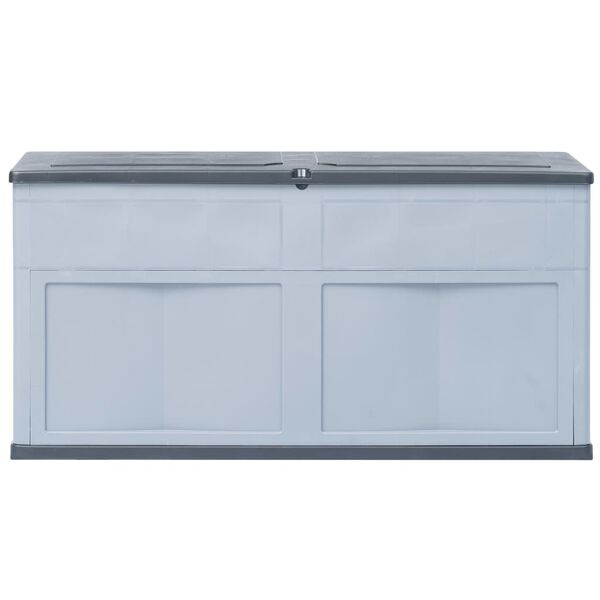 vidaXL Garden Storage Box 320 L Grey Black