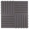 vidaXL Decking Tiles 30 pcs Grey Wash 30x30 cm Solid Acacia Wood