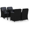 vidaXL Garden Dining Set | Black, Dark Grey