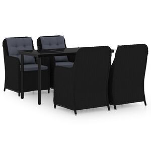 vidaXL Garden Dining Set | Black, Dark Grey