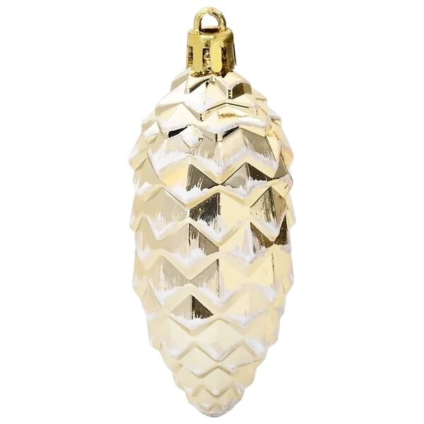 vidaXL Christmas Pine Cone Ball 40 pcs Gold Plastic
