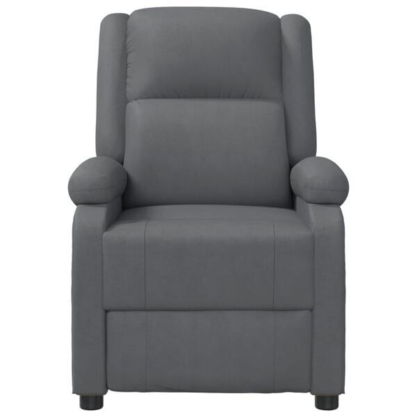 vidaXL Recliner Chair Grey Faux Leather