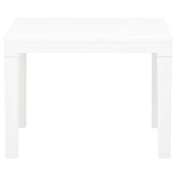 vidaXL Garden Benches 2 pcs White Plastic