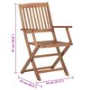 vidaXL Folding Garden Chairs 6 pcs with Cushions Solid Wood Acacia
