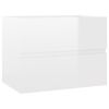 vidaXL 2 Piece Bathroom Furniture Set High Gloss White Engineered Wood