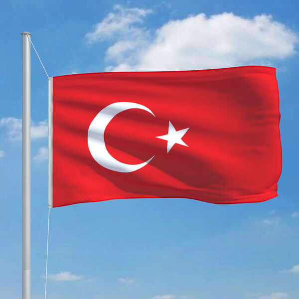 vidaXL Turkey Flag 90x150 cm
