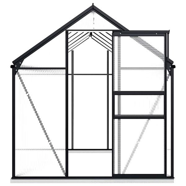 vidaXL Greenhouse with Base Frame Anthracite Aluminium 7.03 m²