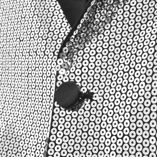 vidaXL Mens Blazer Silver 48 Polyester