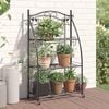 vidaXL Flower Rack Black 56x30x96 cm Steel