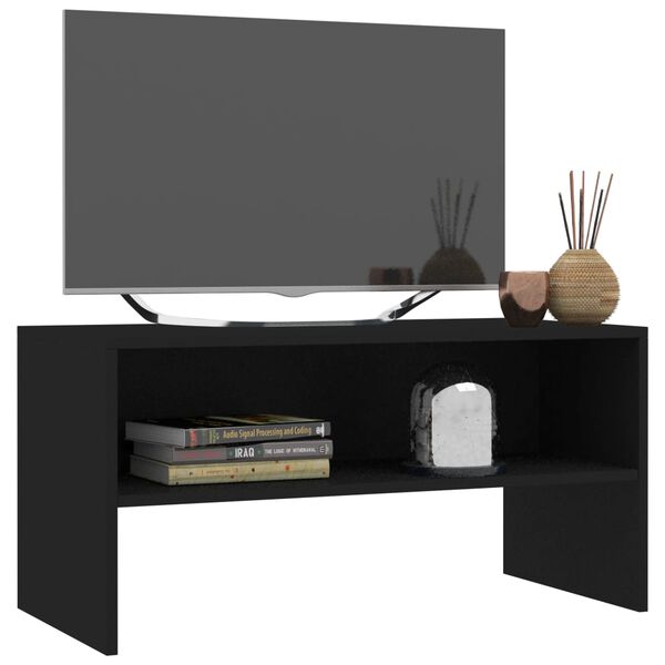 vidaXL TV Cabinet Black 80x40x40 cm Engineered Wood
