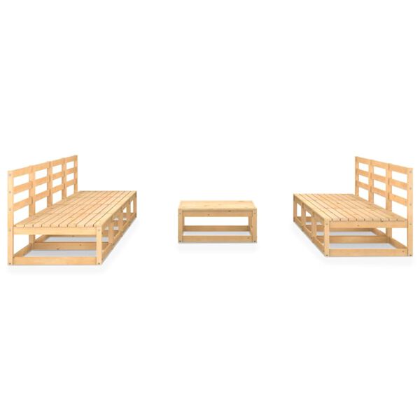 vidaXL 8 Piece Garden Lounge Set Solid Pinewood