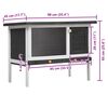 vidaXL Outdoor Rabbit Hutch 1 Layer Grey Wood
