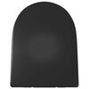 vidaXL Soft-close Toilet Seat with Quick-release Design Black