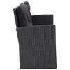 vidaXL 6 Piece Garden Lounge Set with Cushions Poly Rattan Black