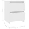 vidaXL Bedside Cabinets 2 pcs White 30x30x40 cm Engineered Wood