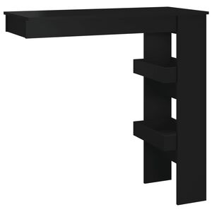 vidaXL Wall Bar Table | Black | Engineered wood | Medium | Wall Bar Table