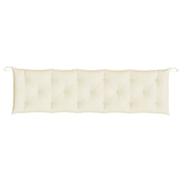 vidaXL Garden Bench Cushion Cream White 180x50x7 cm Oxford Fabric