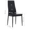 vidaXL Dining Chairs 4 pcs Black Faux Leather