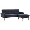 vidaXL L-Shaped Sofa Fabric Upholstery 186x136x79 cm Dark Grey