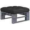 vidaXL Garden Pallet Ottoman Grey Impregnated Pinewood
