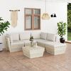 vidaXL 6 Piece Garden Pallet Lounge Set with Cushions Spruce Wood