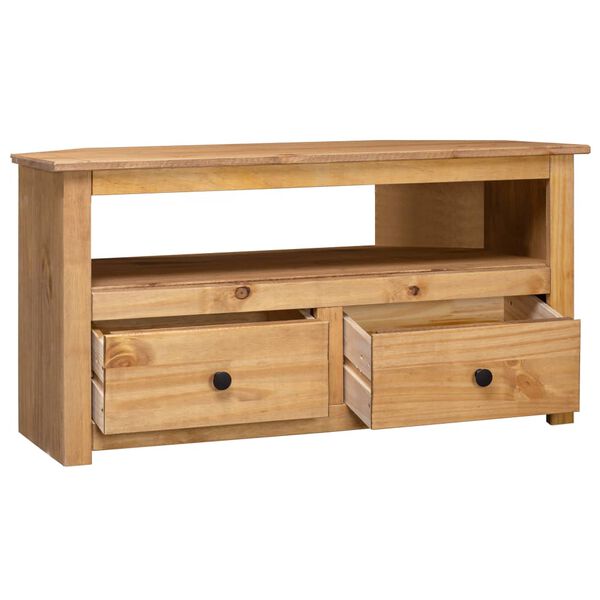 vidaXL Corner TV Cabinet 93x49x49 cm Solid Pine Panama Range