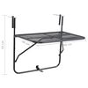 vidaXL Balcony Table Black 60x40 cm Steel
