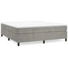 vidaXL Box Spring Bed Frame Light Grey 180x200 cm Velvet