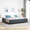 vidaXL Box Spring Bed with Mattress Dark Grey 200 x 200 cm Fabric