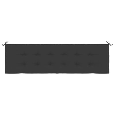 vidaXL Garden Bench Cushion Black 180x50x3 cm Oxford Fabric