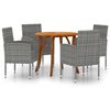 vidaXL 5 Piece Garden Dining Set Anthracite