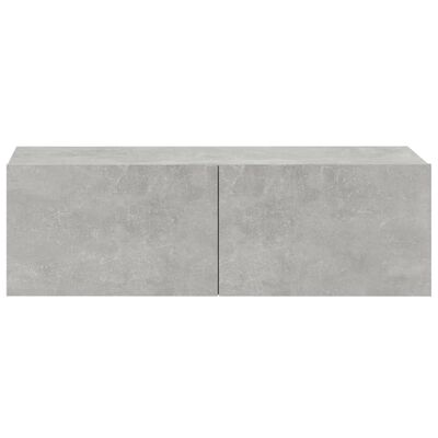 vidaXL Wall TV Cabinets 2 pcs Concrete Grey 100x30x30 cm Engineered Wood