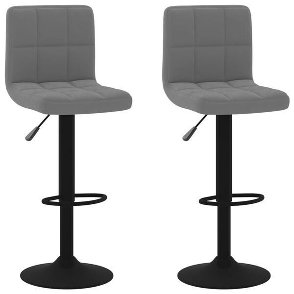 vidaXL Bar Stools 2 pcs Dark Grey Velvet