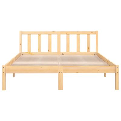 vidaXL Bed Frame without Mattress Solid Wood Pine King Size