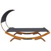 vidaXL Outdoor Lounge Bed with Canopy 165x203x126cm Solid Bent Wood Anthracite