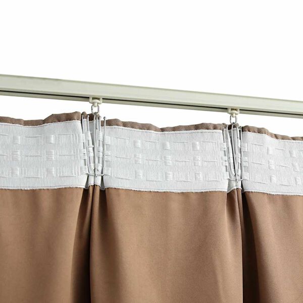 vidaXL Blackout Curtains with Hooks 2 pcs Taupe 140x175 cm