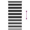 vidaXL Zebra blind 80.9x150 cm Fabric Width 76.7 cm black