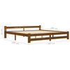 vidaXL Bed Frame without Mattress Honey Brown Solid Pine Wood 200x200cm