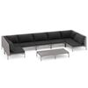 vidaXL Garden Lounge Set | Dark Grey | Powder-coated steel | Large