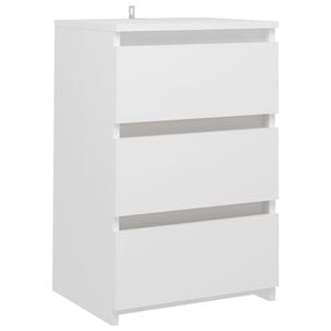 vidaXL Bed Cabinet White 40x35x62,5 cm Engineered Wood