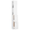 vidaXL Bathroom Cabinet White 25x26.5x170 cm Engineered Wood