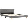 vidaXL Bed Frame without Mattress Light Grey Fabric 135x190 cm Double
