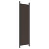 vidaXL 5-Panel Room Divider Brown 250x200 cm Fabric