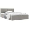 vidaXL Hydraulic Storage Bed Frame without Mattress Light Grey 120x200cm