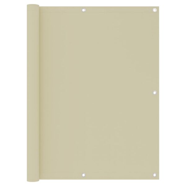 vidaXL Balcony Screen Cream 120x300 cm Oxford Fabric