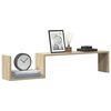 vidaXL Wall Shelf 2 pcs Sonoma Oak 100x15x20 cm Engineered Wood