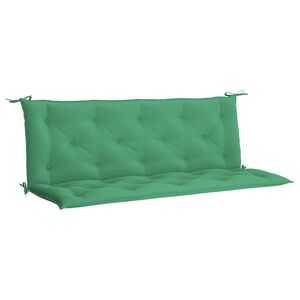 vidaXL Garden Bench Cushion Green 150x(50+50)x7cm Oxford Fabric