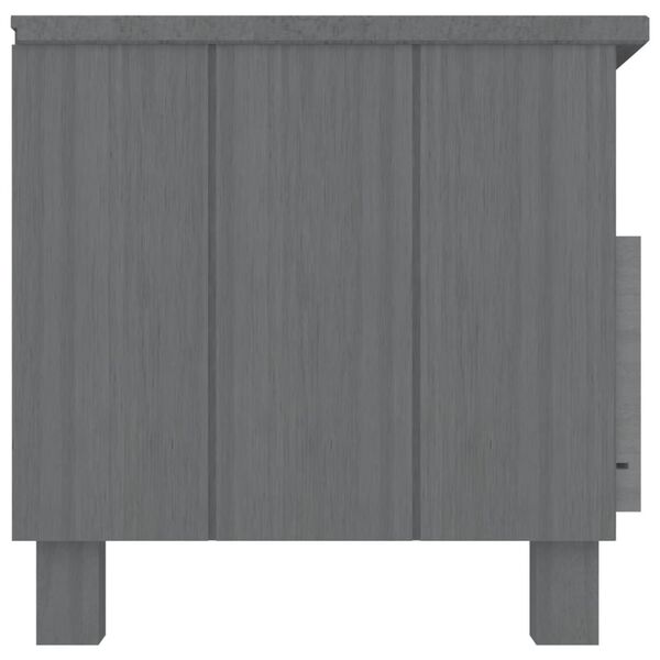 vidaXL TV Cabinet HAMAR Dark Grey 106x40x40 cm Solid Wood Pine
